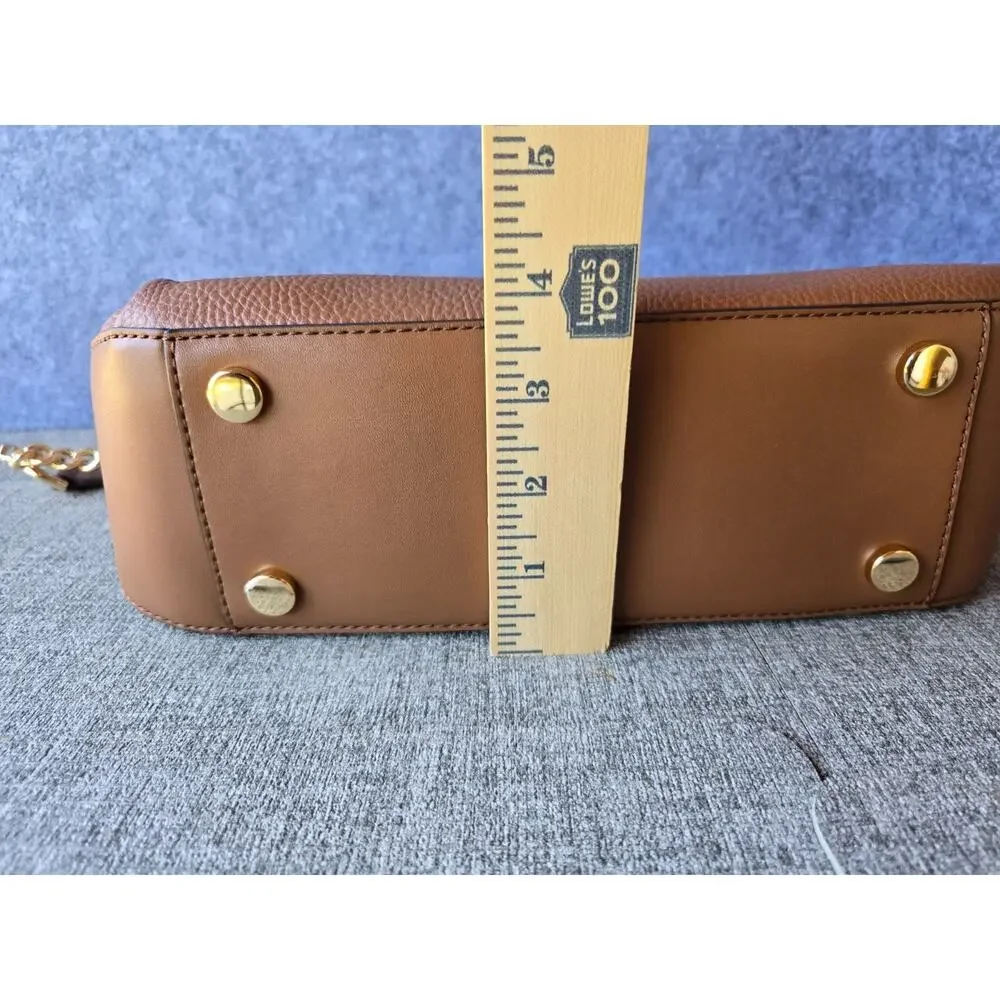 Michael Kors Hand/Shoulder Bag Brown Pebble Leather with Gold Toned Hardware - Picture 11 of 13